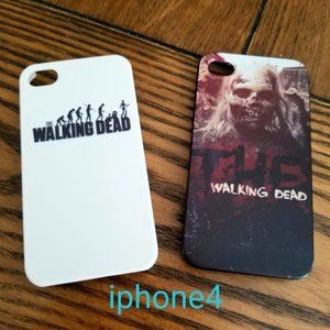 (2) I Phone 4 Walking Dead Hard Plastic Skins